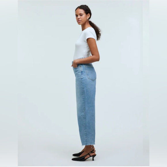 Madewell The Curvy Vintage Wide-Leg Crop Jeans - Altoona Wash Size 27 Petite - Picture 6 of 9